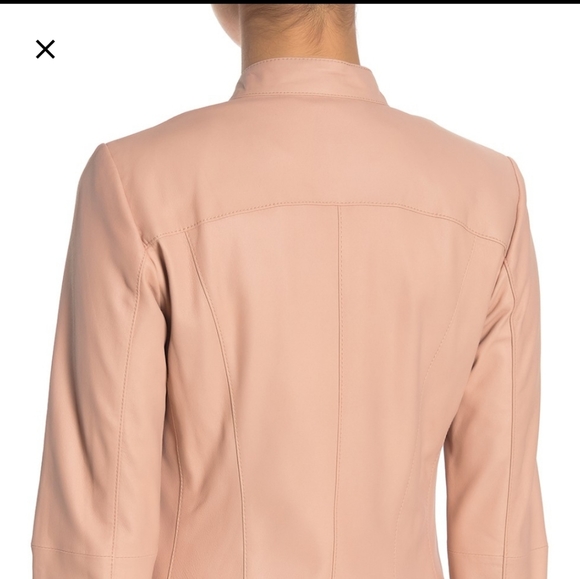 NWT: Front Zip Genuine Leather Jacket - Picture 2 of 5